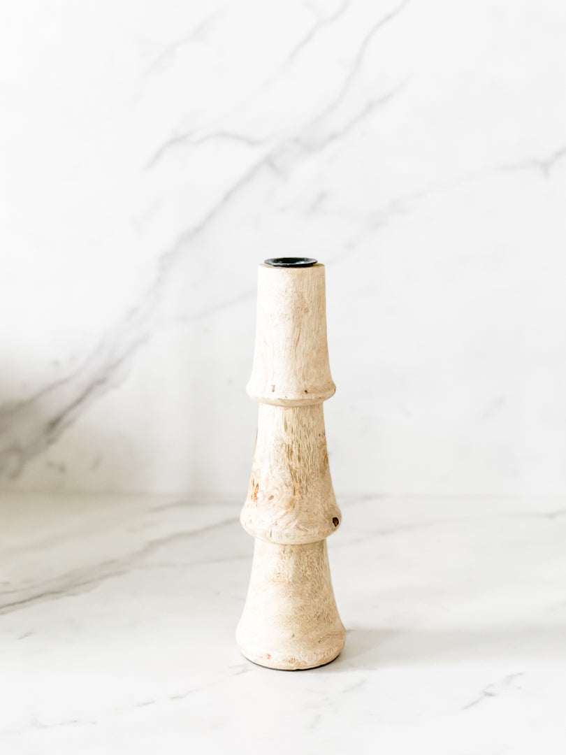 Hand-Carved Mango Wood Tree Taper Holders – Creative Co-Op