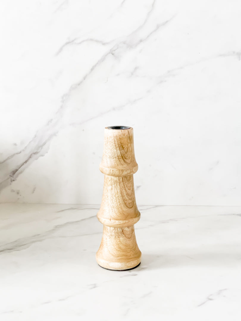 Hand-Carved Mango Wood Tree Taper Holders – Creative Co-Op
