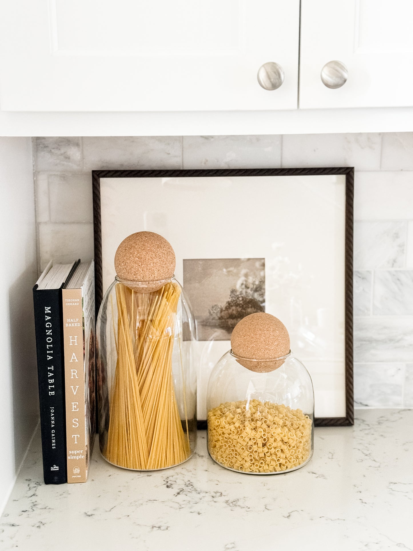 Glass Jar with Cork Ball Lid