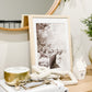 Winter White Large Iced Metal Candle