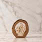Holy Family Nativity Figurine | Rustic Oval Frame
