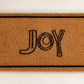 Creative Co-Op Natural Coir “Joy” Doormat – 32″ × 16″ | Eco-Friendly Holiday Welcome Mat
