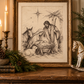 Vintage Nativity Scene Printable Art | Digital Download