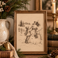 Vintage Snowman Printable Wall Art — Set of 2