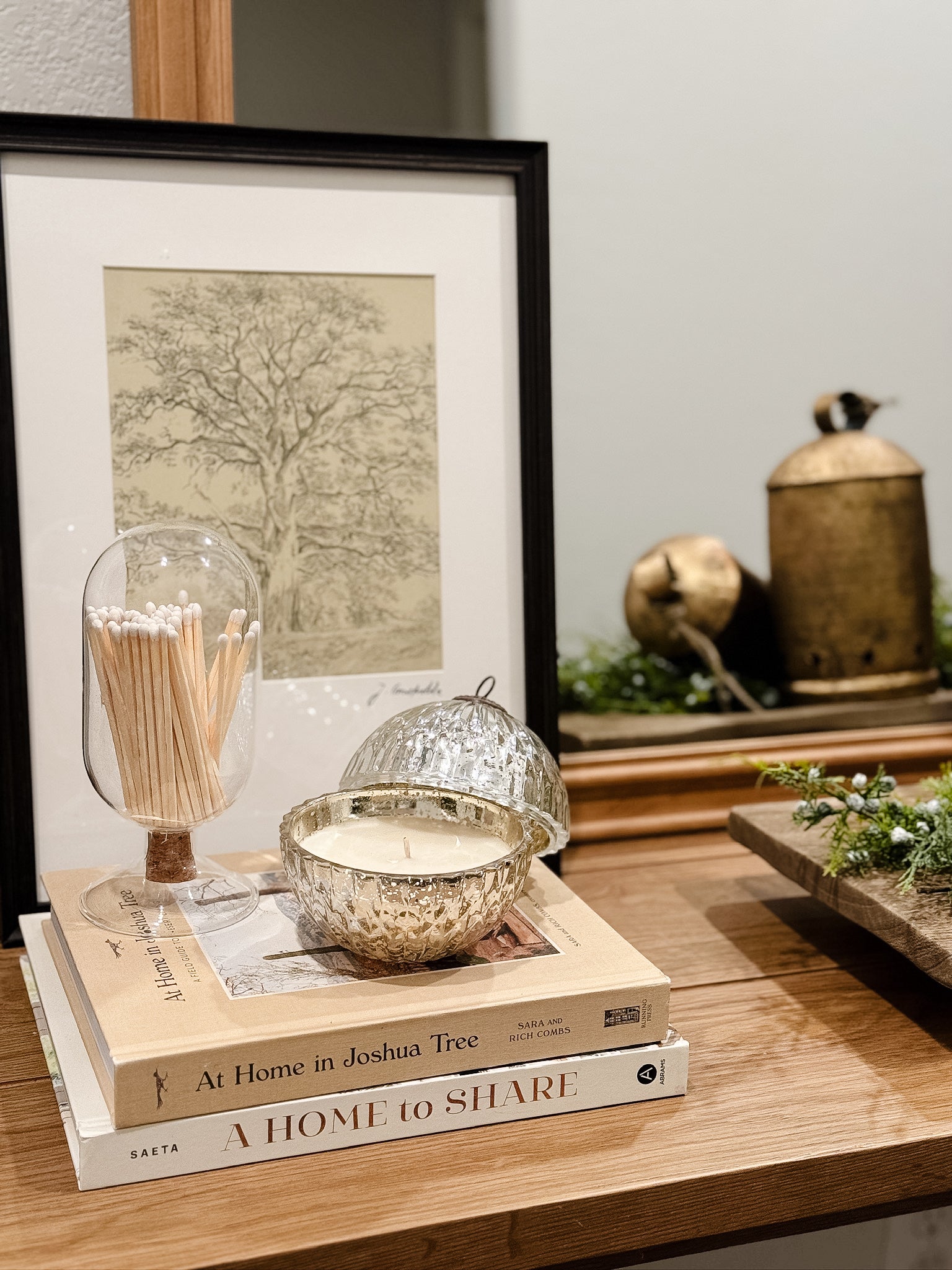 Illume Silver Candle Ornament – Balsam Cedar & Cinnamon Holiday Candle styled