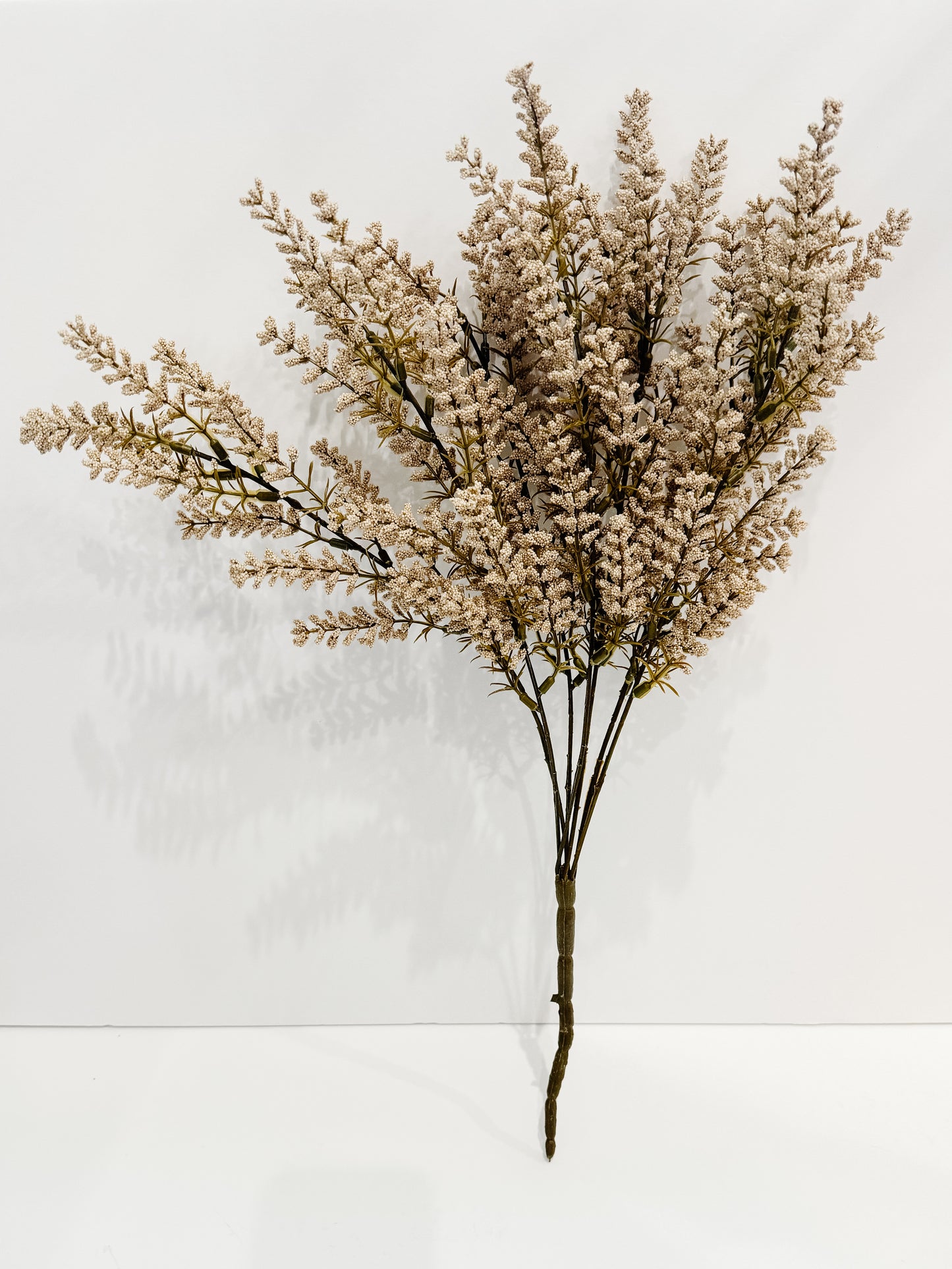 Faux Cream Astilbe Fall Bush Stem