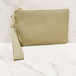Katie Loxton vegan leather Zana wristlet pouch in sage green