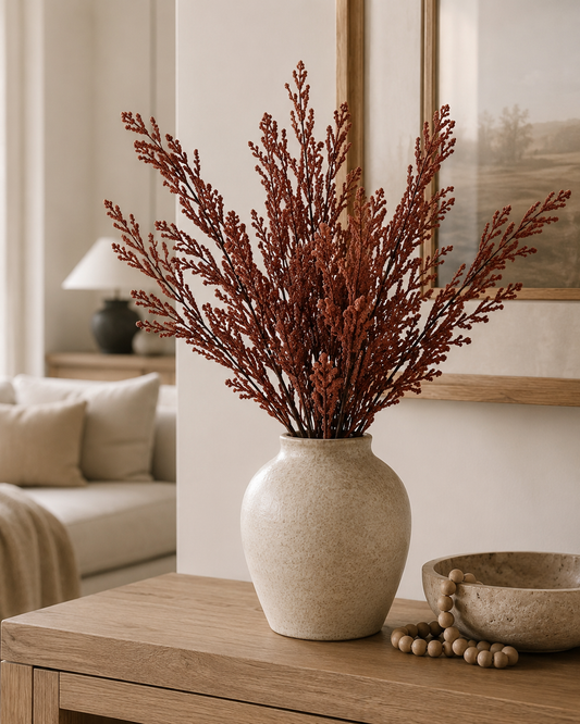 Rust Brown Astilbe Stem – 24” Faux Dried Botanical