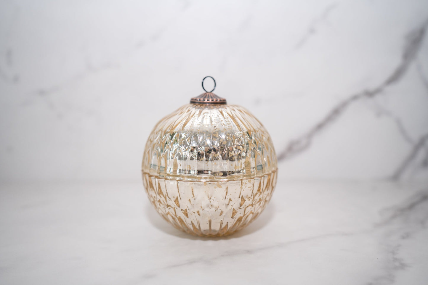 Winter White Mercury Ornament Candle