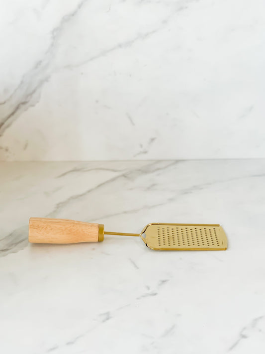 Stainless Steel Grater with Wood Handle