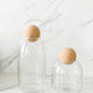 Glass Jar with Cork Ball Lid